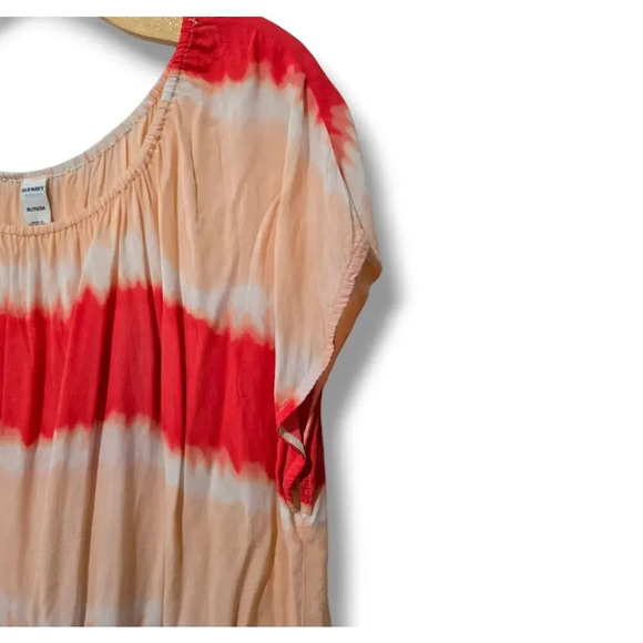 Old Navy Women’s Multicolor Ombre Cap Sleeve Blouse XL Rayon - Picture 3 of 8